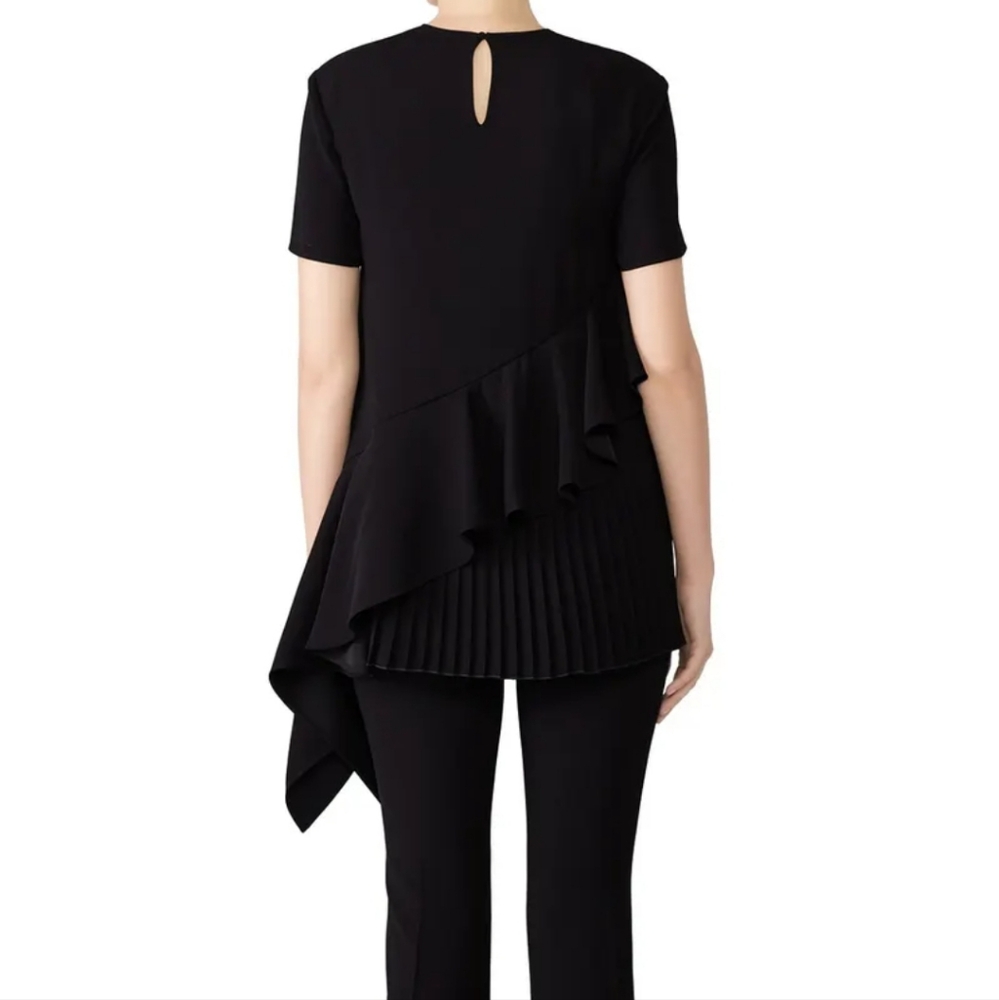 Adeam Black M Ruffle Top - Picture 2 of 11